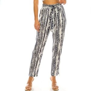 Linen ankle length pants